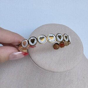 Gold and Silver Heart Bracelet